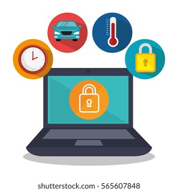smarthome technology isolated icon