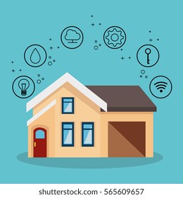 smarthome technology isolated icon