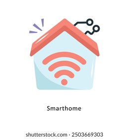 Smarthome Vector Flat Icon Design illustration Symbol on White background EPS 10 File