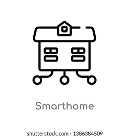 smarthome vector line icon. Simple element illustration. smarthome outline icon from other concept. Can be used for web and mobile