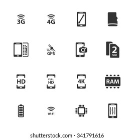 Smarthone Specs Simple Icons For Web