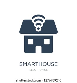 smarthouse icon vector on white background, smarthouse trendy filled icons from Electronics collection, smarthouse vector illustration