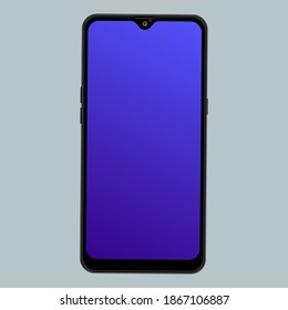 Smarthphone with blue screen vector