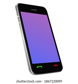 Smarthphone with gradient screen vector