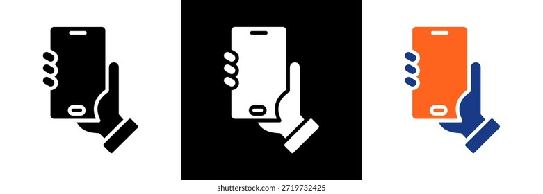 Smarthphone Icon Set Glyph Vector Illustration