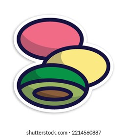 Smarties Candy, Editable Cartoon Style Sticker Vector 