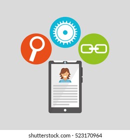 smartph technology social media concept vector illustration eps 10