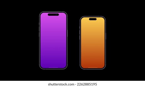 Smartphone 14 pro y pro max, gadget vector, teléfono