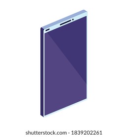 Smartphone 3d design, Cellphone mobile digital and phone theme Vector illustration