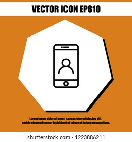 Smartphone account icon vector