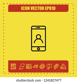 Smartphone account icon vector