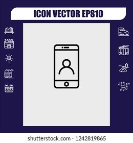 Smartphone account icon vector