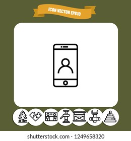 Smartphone account icon vector