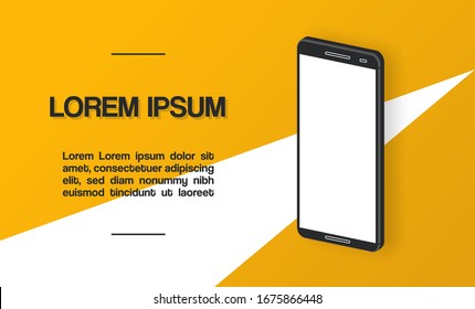 
Anuncio de teléfono inteligente con diseño moderno para publicidad de tecnología o telecomunicaciones