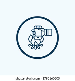 Smartphone addiction icon. Isometric of smartphone addiction vector icon for web design isolated on white background
