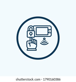 Smartphone addiction icon. Isometric of smartphone addiction vector icon for web design isolated on white background
