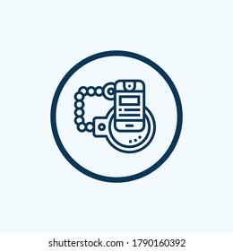 Smartphone addiction icon. Isometric of smartphone addiction vector icon for web design isolated on white background
