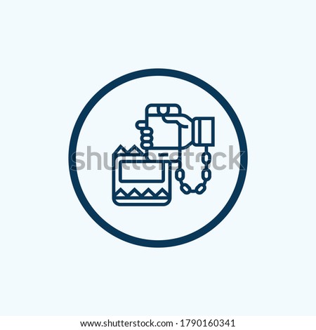 Smartphone addiction icon. Isometric of smartphone addiction vector icon for web design isolated on white background
