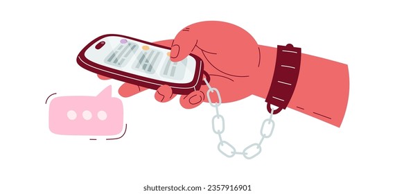 Smartphone Addiction Illustration Vector Illustration