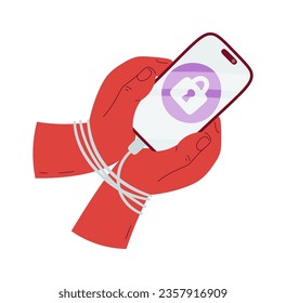 Smartphone Addiction Illustration Vector Illustration