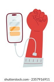 Ilustración de vectores de iluminación de adición de Smartphone