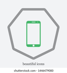 The smartphone ahd phone vector icon. The symbol of call , calling and phone sign.