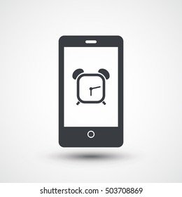 Smartphone with Alarm Clock icon on display