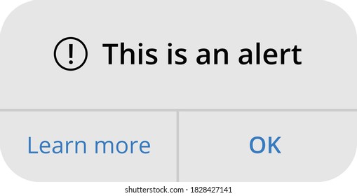 Smartphone Alert Template, Grey Notification With Two Buttons.
Mobile Phone Floating Warning.