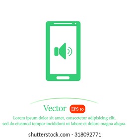 Smartphone with announced icon.