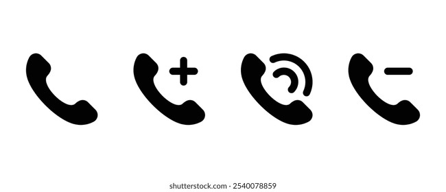 Smartphone app call icon. answer, dial, dial, end, hang, incoming, outgoing flat design element. modern interface phone call ui. telecommunication technology screen vector. answer button.