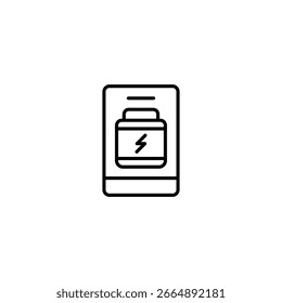 Smartphone App Displaying A Protein Supplement Jar With A Lightning Bolt Symbol