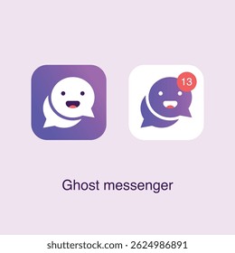 Smartphone app icon concept in two views