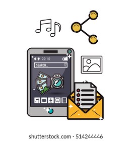 smartphone and app icons image 