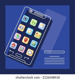 Smartphone-App-Symbole auf dem Bildschirm