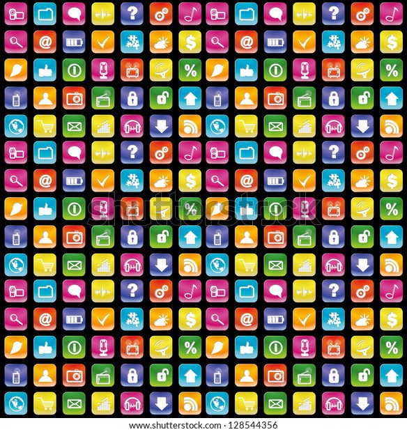 Smartphone App Symbole Nahtloser Hintergrund Stock Vektorgrafik Lizenzfrei