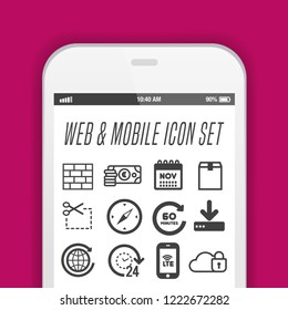 Smartphone with App Icons - Vector smartphone with app icons on its screen.