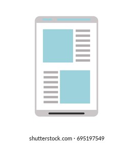 smartphone with app page icon image 