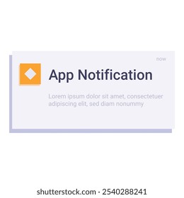 Smartphone app is showing a new notification, alerting the user about important information