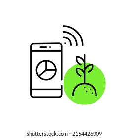 Smartphone app for smart farming. Pixel perfect, editable stroke icons