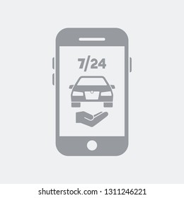 Smartphone application for 7/24 car assistance