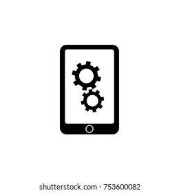 Smartphone application concept design icon on white background