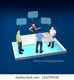 smartphone application concept  illustration.