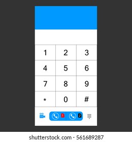 Smartphone Application. The Keypad For Number Set