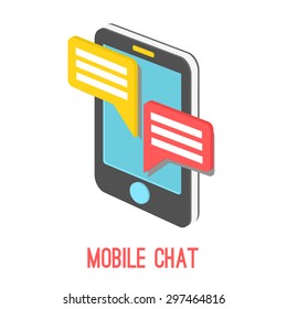 Smartphone application vector icon illustration