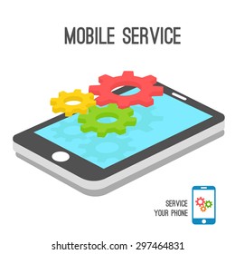 Smartphone application vector icon illustration