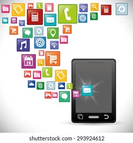 Smartphone Applications design, vector illustration eps 10.