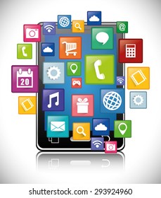 Smartphone Applications design, vector illustration eps 10.