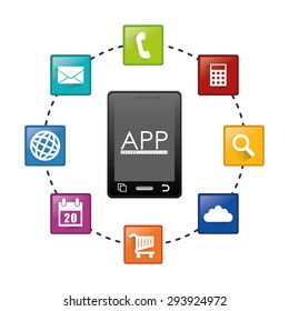 Smartphone Applications design, vector illustration eps 10.