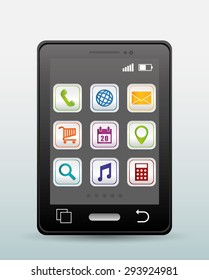Smartphone Applications design, vector illustration eps 10.