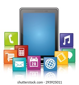 Smartphone Applications design, vector illustration eps 10.